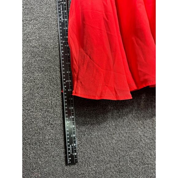 Disney Moana Girls A-Line Sleeveless Ruffle Dress Zip-Up Back Size 7/8 Red - Picture 8 of 8